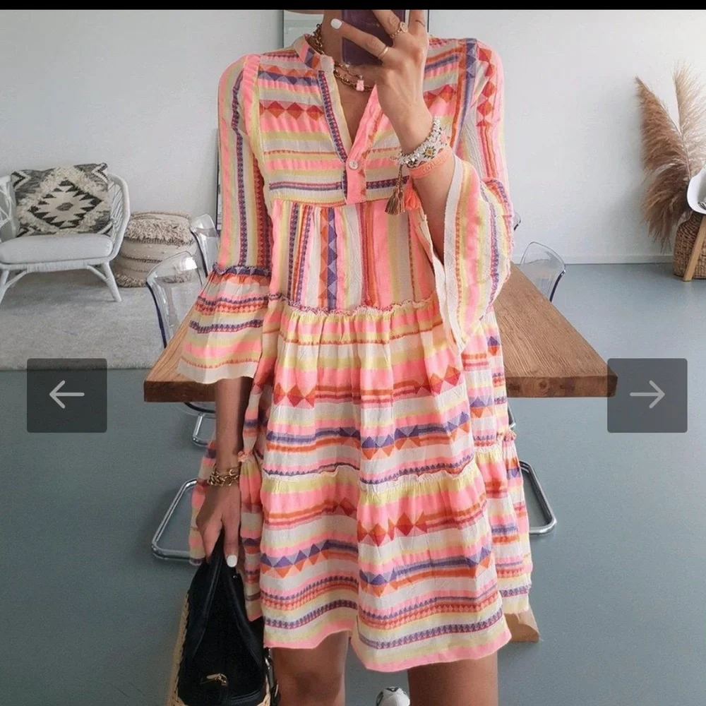 Boho Trendy Comfortable Dress - Picture 1 of 6